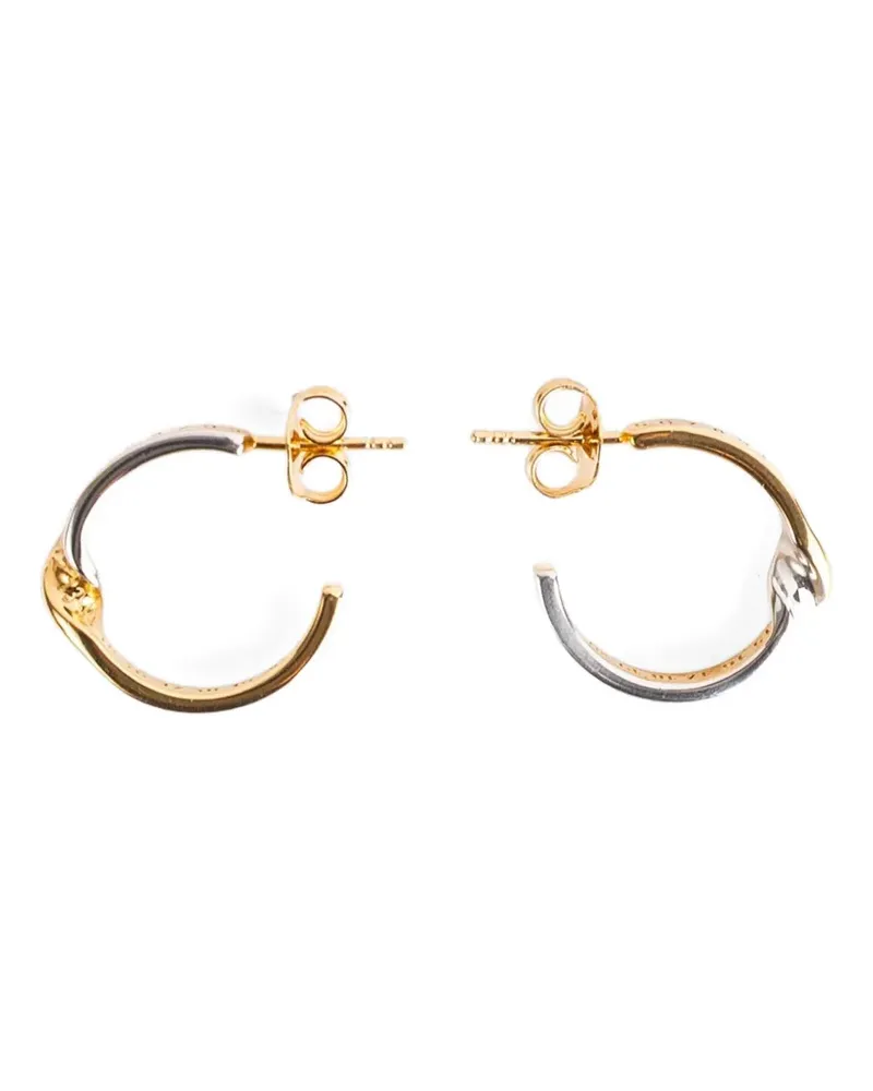 Maison Margiela Numbers diamond hoop earrings - Gold Gold