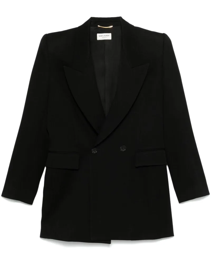 Saint Laurent Doppelreihiges Sakko - Schwarz Schwarz