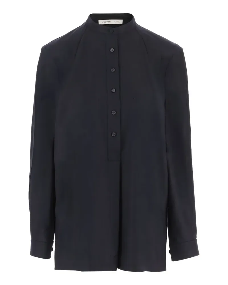 Carven half-button wool shirt - Schwarz Schwarz