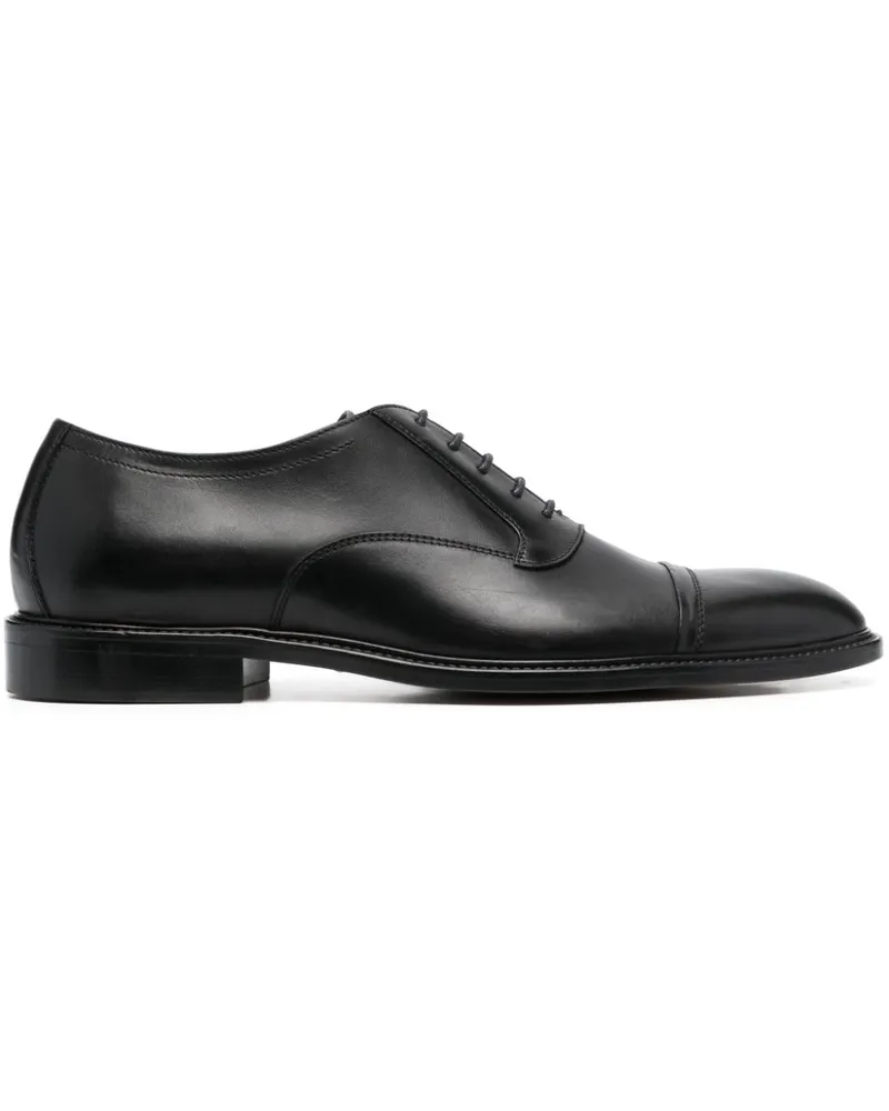 Sergio Rossi Derby-Schuhe mit flachem Blockabsatz - Schwarz Schwarz