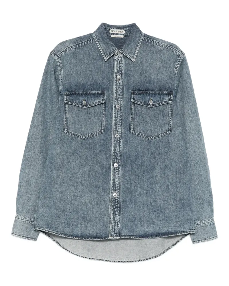 J.W.Anderson chest-pocket long-sleeve denim shirt - Blau Blau