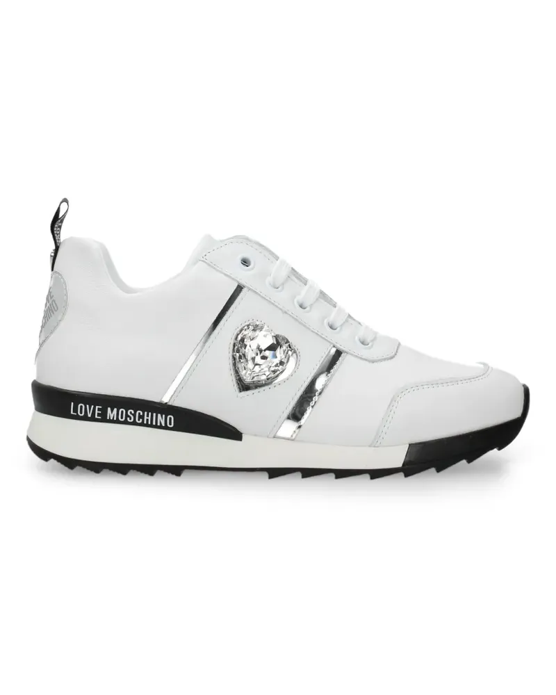 Moschino lace-up round-toe sneakers - Weiß Weiß