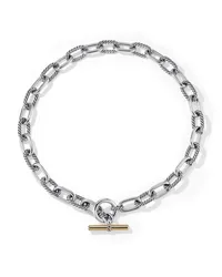 David Yurman 18kt Madison Toggle Gelbgoldhalskette Silber