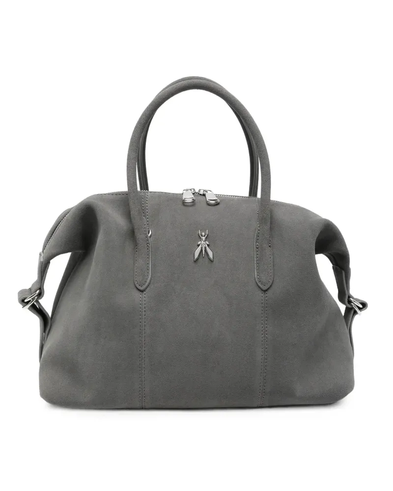Patrizia Pepe New Business suede tote bag - Grau Grau