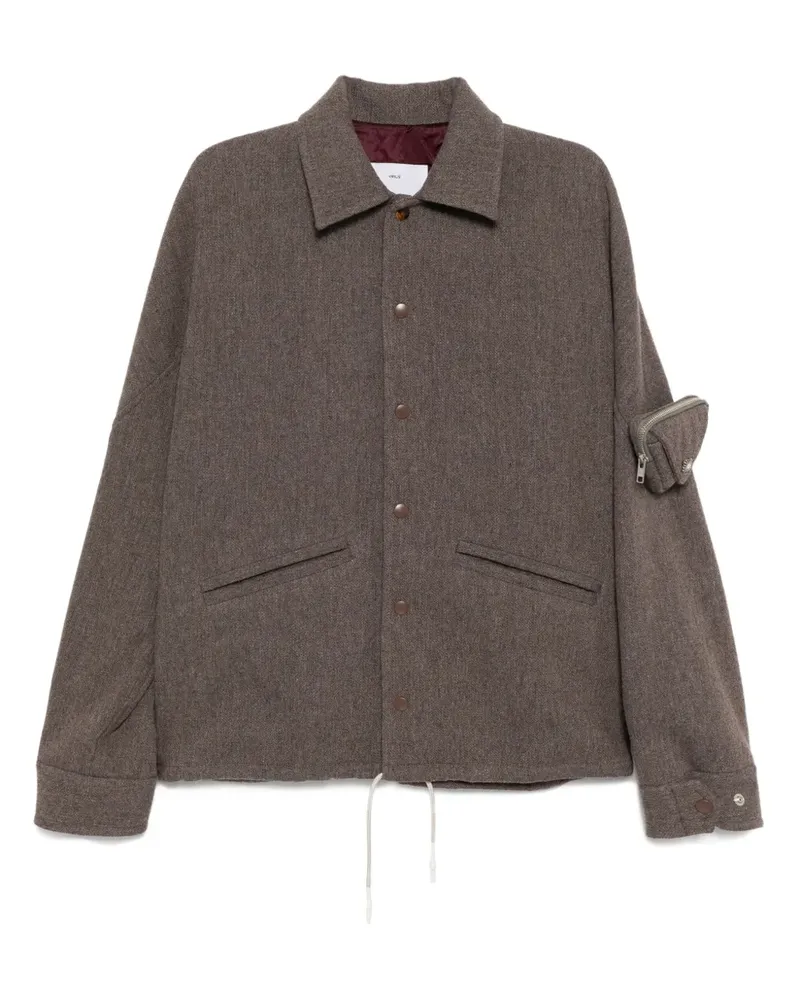 Toga Jacke mit Triangel-Beutel - Braun Braun