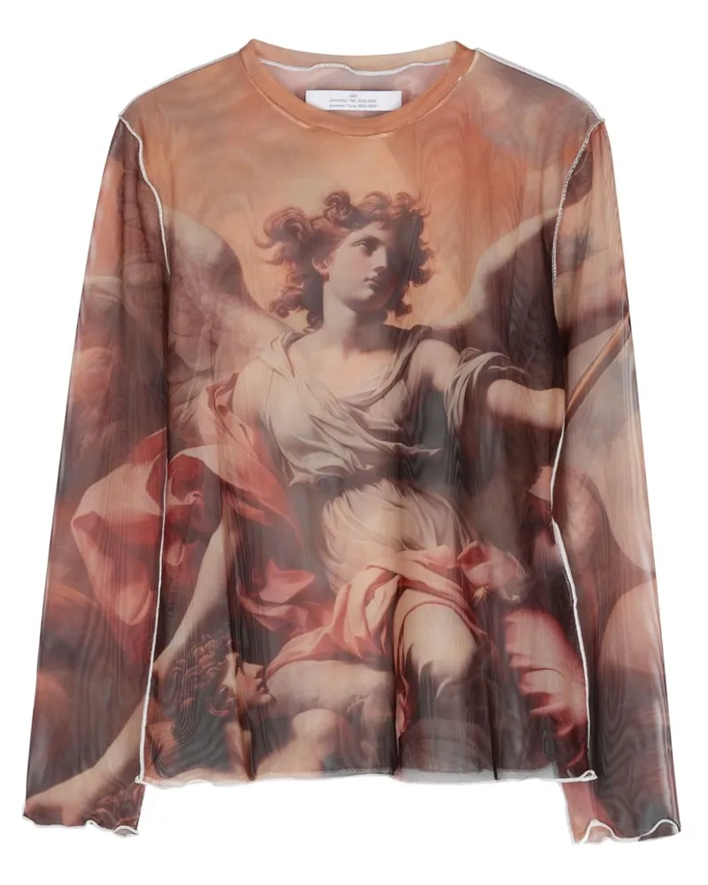 Rokh T-Shirt mit Renaissance-Print - Orange Orange