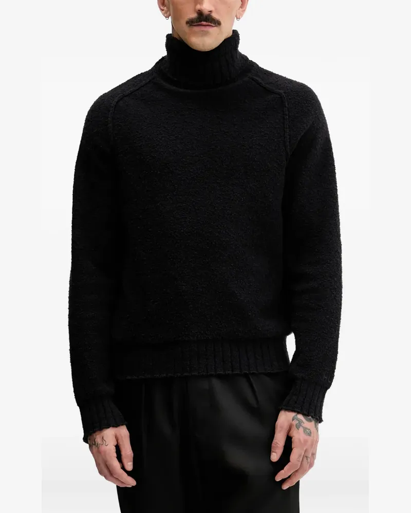 HUGO BOSS San Rudi Rollkragenpullover - Schwarz Schwarz