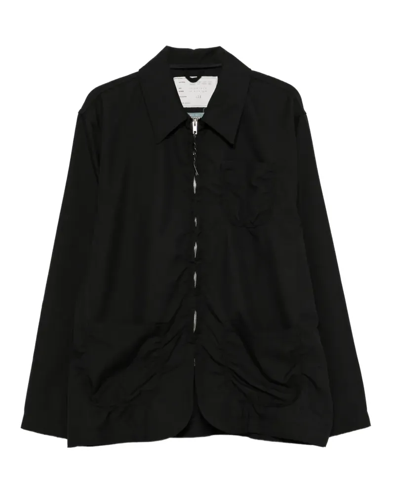 Camiel Fortgens Jacke mit Raffdetails und Reißverschluss - Schwarz Schwarz