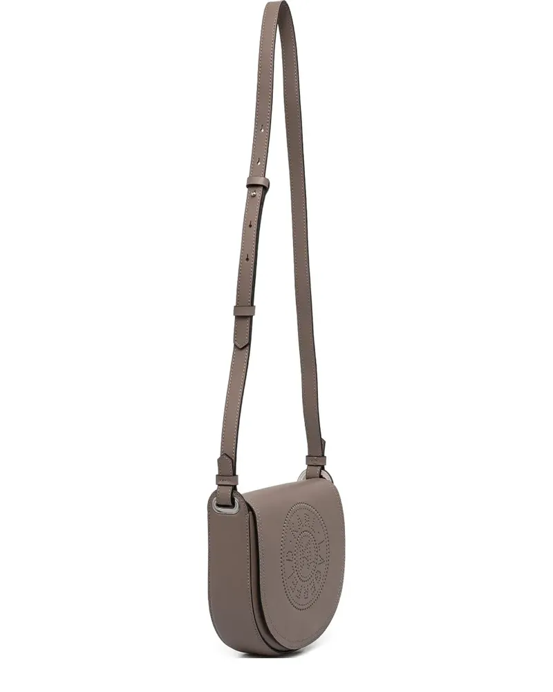 Karl Lagerfeld Halbrunde Tasche mit Logo-Schliff - Braun Braun