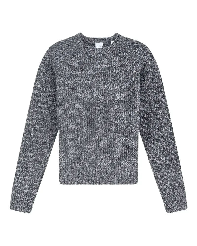 ASPESI ribbed-knit raglan-sleeve sweater - Grau Grau