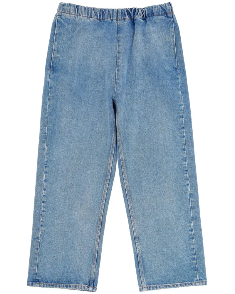 Maison Margiela Cropped-Jeans mit elastischem Bund Blau