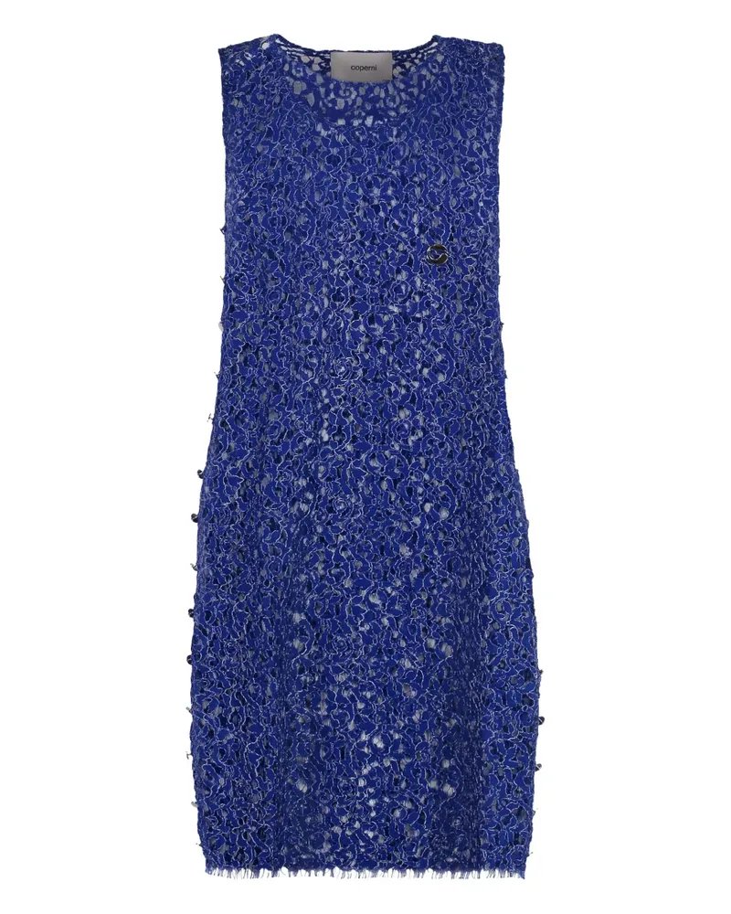 COPERNI Minikleid mit Spitzenmuster - Blau Blau