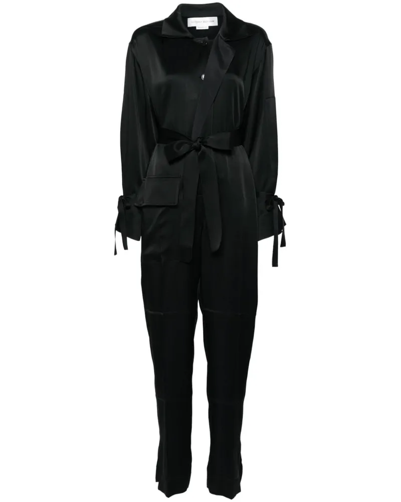 Victoria Beckham Jumpsuit mit Spreizkragen - Schwarz Schwarz