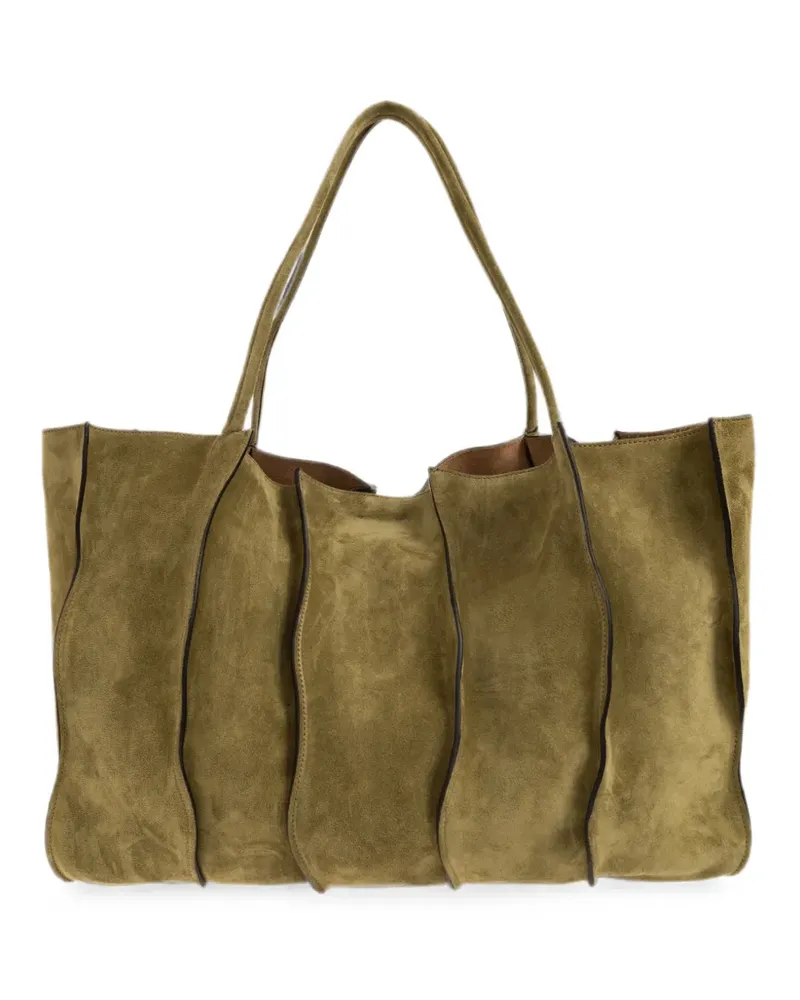 Ulla Johnson large Adria suede tote bag - Grün Grün