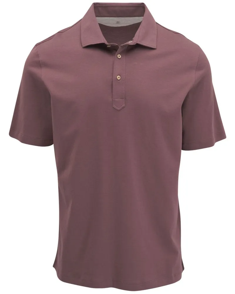 Brunello Cucinelli Klassisches Poloshirt - Rot Rot