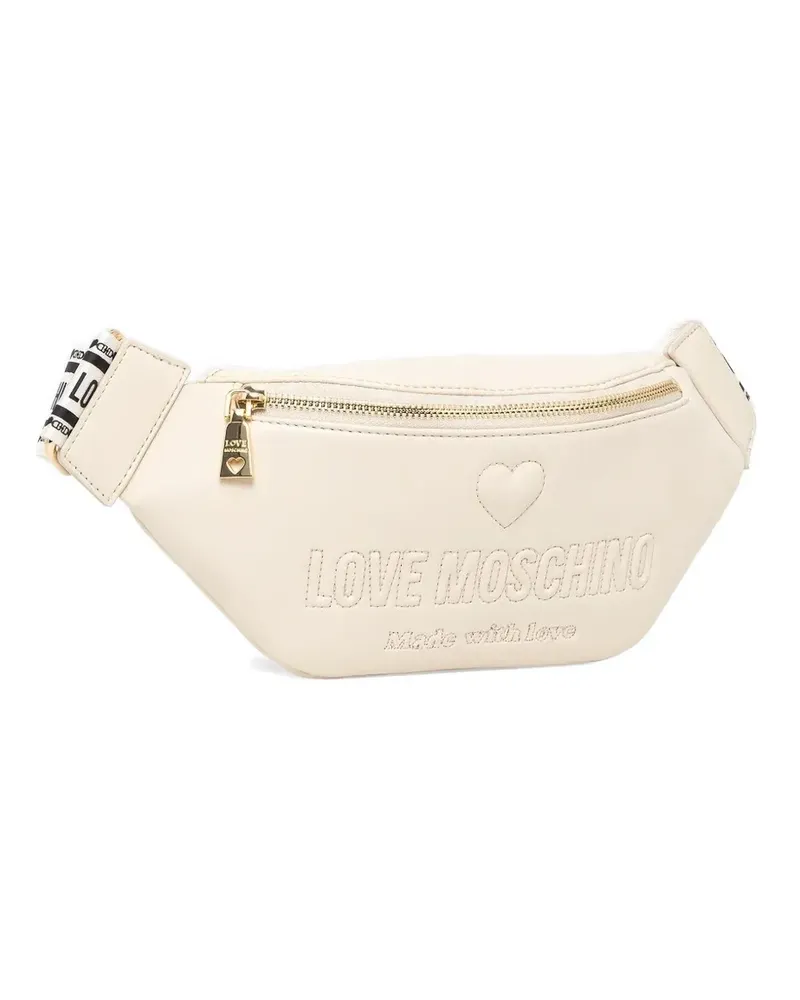 Moschino Gürteltasche mit Logo-Stickerei - Nude Nude