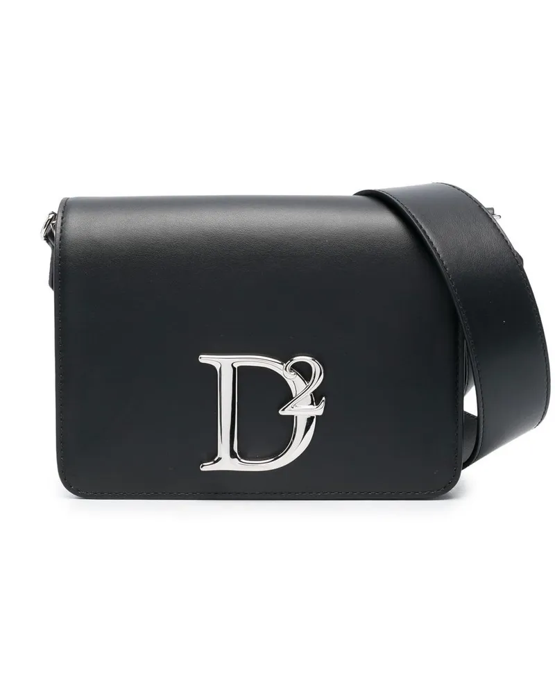 Dsquared2 Umhängetasche mit Logo-Schild - Schwarz Schwarz
