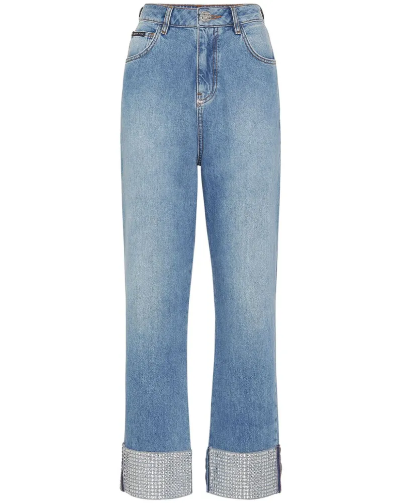 Philipp Plein Gerade Jeans mit Verzierung - Blau Blau
