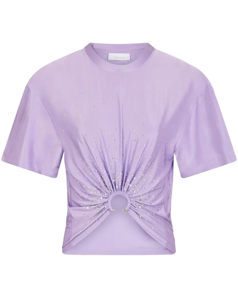 Paco Rabanne T-Shirt mit Piercing - Violett Violett