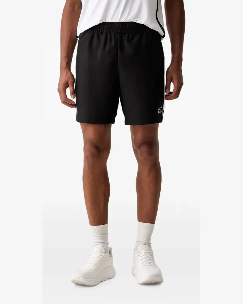 EA7 Shorts mit Streifen - Schwarz Schwarz