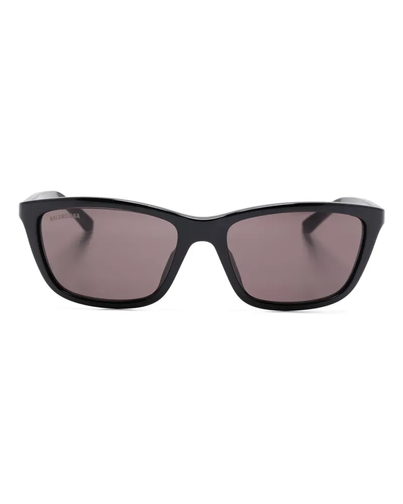 Balenciaga Sonnenbrille mit eckigem Gestell - Schwarz Schwarz