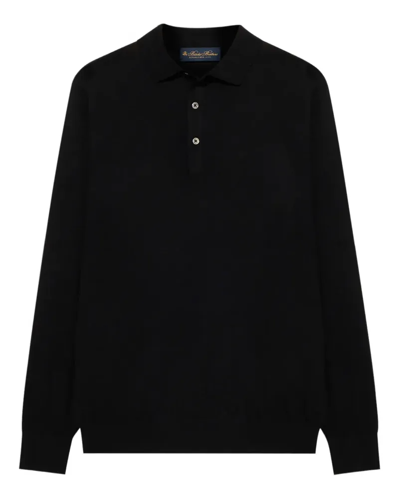 Brooks Brothers Poloshirt aus Merinowolle - Schwarz Schwarz