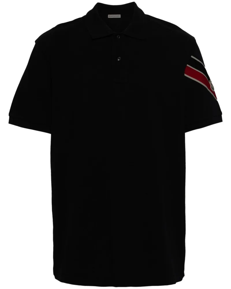 Moncler Poloshirt mit Logo-Applikation - Blau Blau