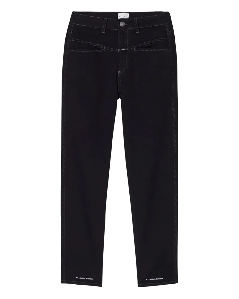 Closed Jeans mit Kontrastnähten - Schwarz Schwarz