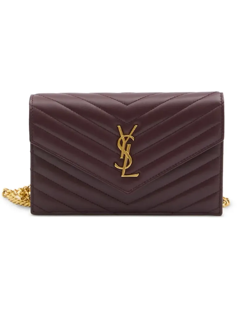 Saint Laurent Mini Envelope Cassandre Clutch - 6195|BORDEAUX 6195