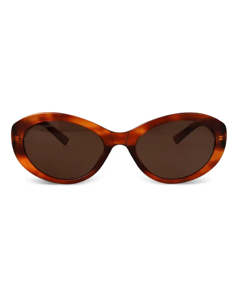 Balenciaga Sonnenbrille mit ovalem Gestell - Braun Braun