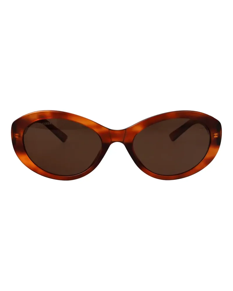 Balenciaga oval-frame sunglasses - Braun Braun