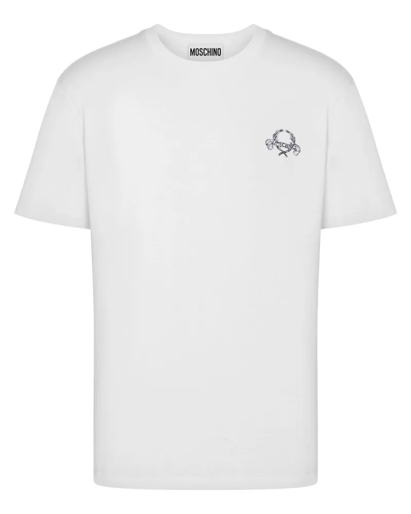 Moschino T-Shirt mit Logo-Print - Weiß Weiß