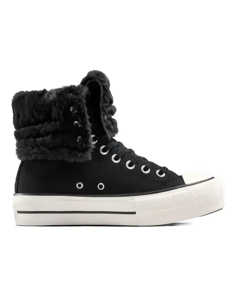 Converse Chuck Taylor All Star Fold-Over Lift Platform XHi Faux Fur sneakers - Schwarz Schwarz