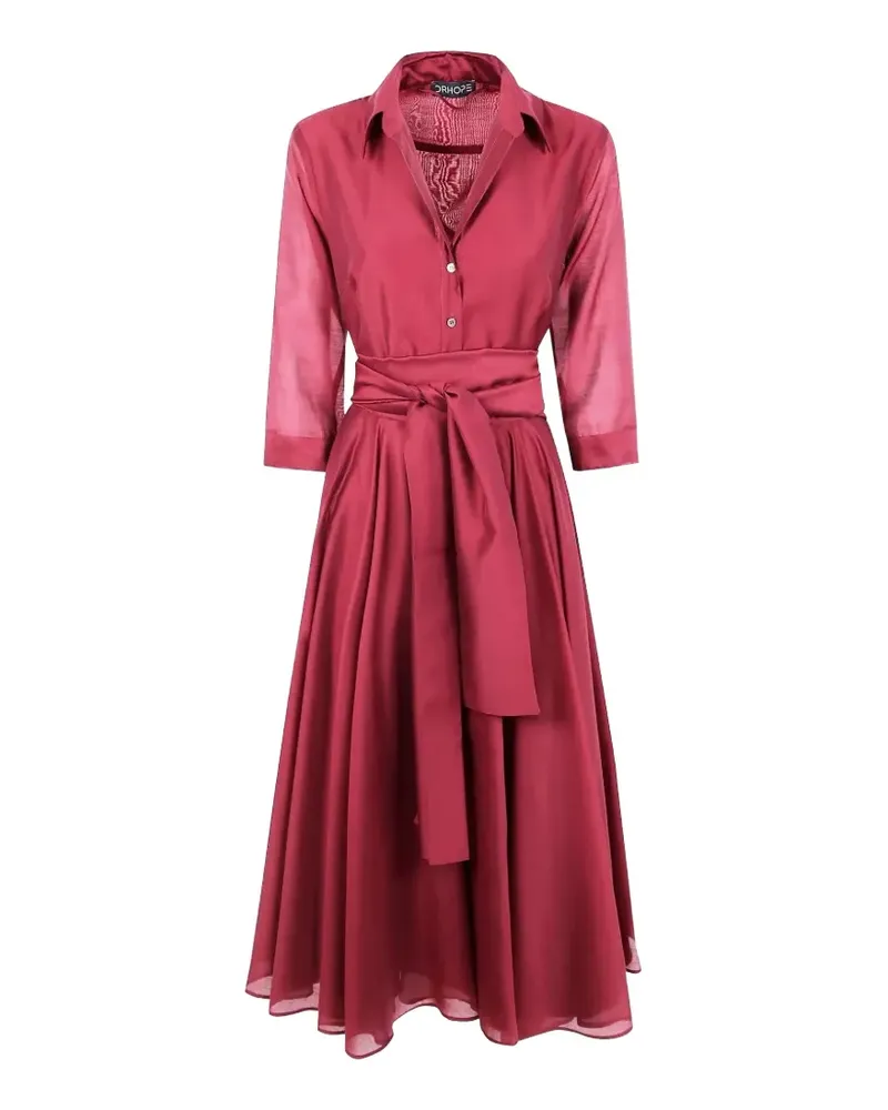 Studiorundholz tie-waist shirt dress - Rot Rot
