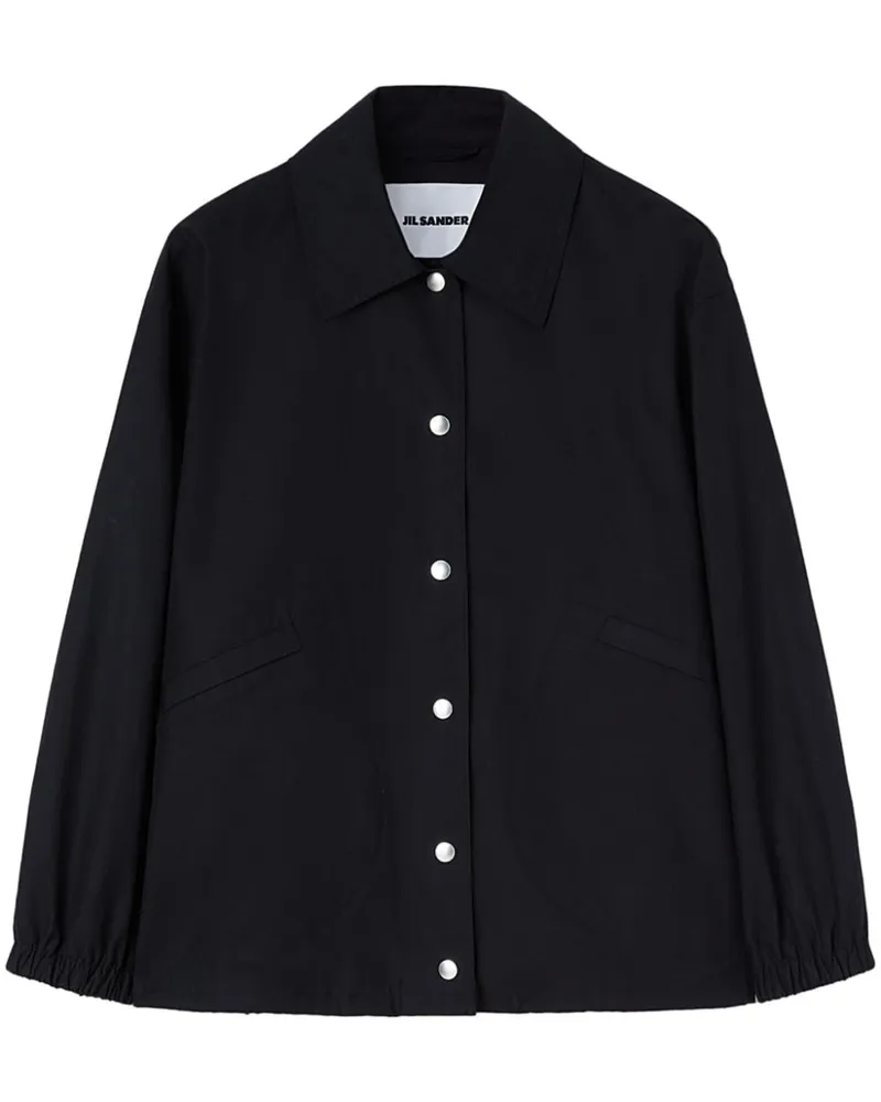 Jil Sander Hemdjacke mit Logo-Print - Schwarz Schwarz