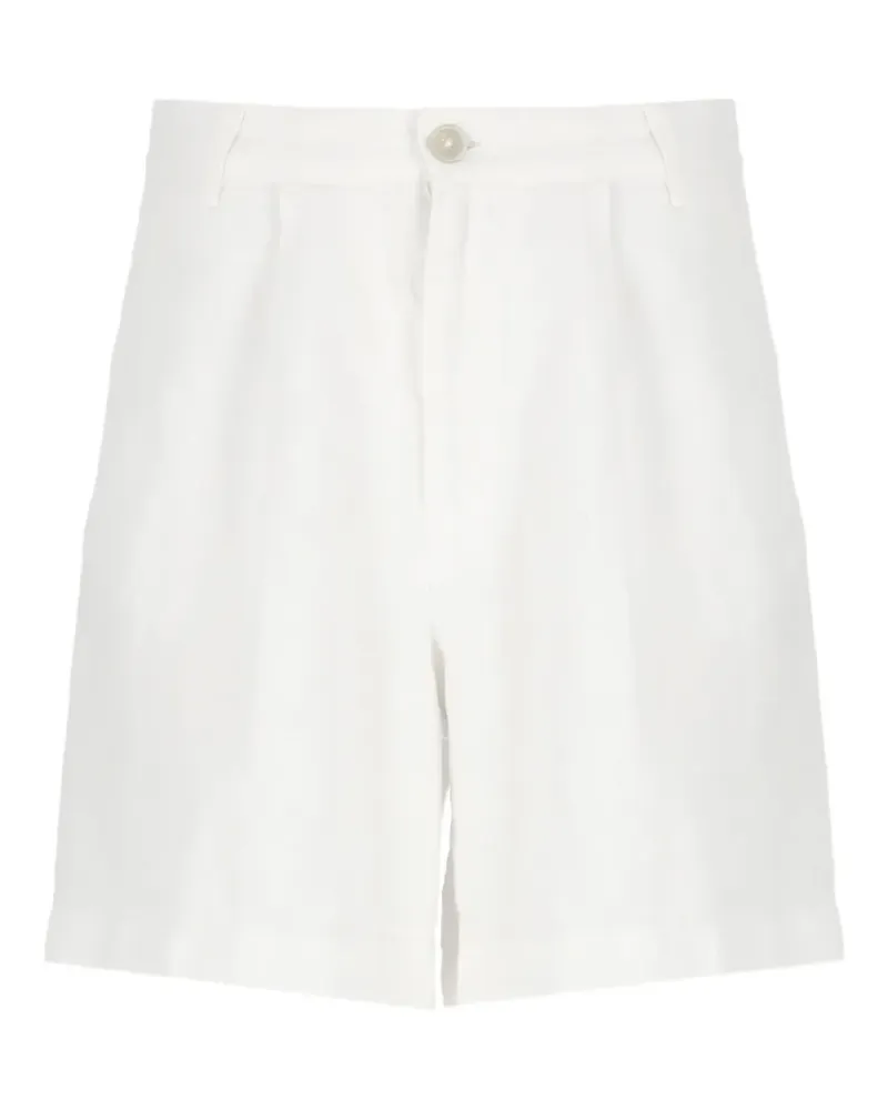 120% Lino Leinen-Shorts mit Falten - Weiß Weiß