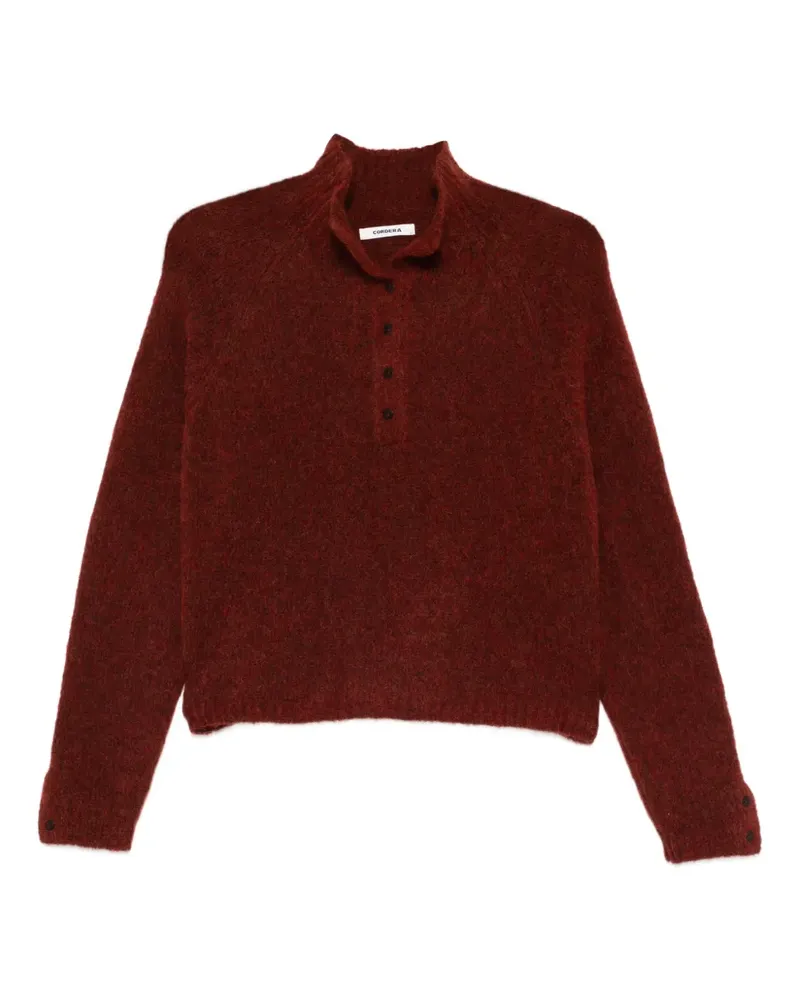 CORDERA button-up sweater - Rot Rot