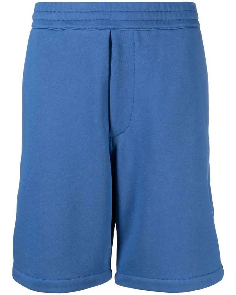 Alexander McQueen Jersey-Shorts mit Logo-Streifen - Blau Blau
