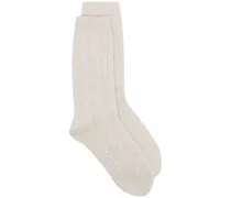 Socken mit Zopfmuster