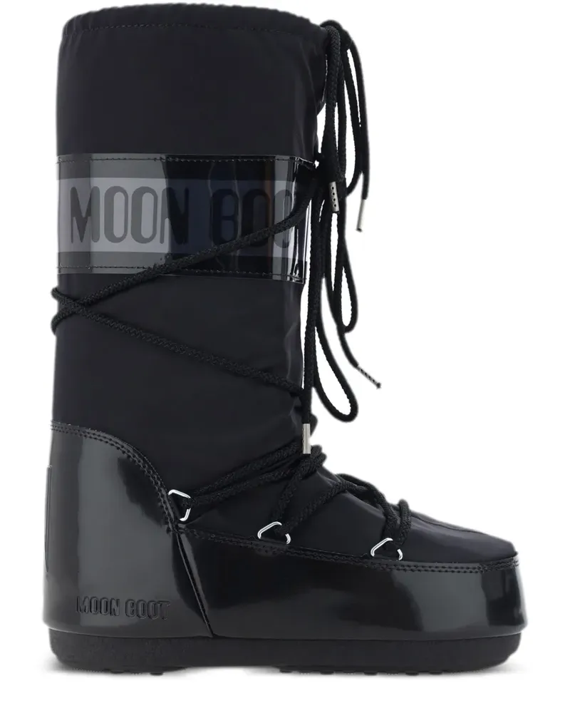 Moon Boot Icon Glance logo-print panel boots - Schwarz Schwarz