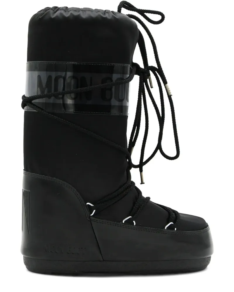 Moon Boot Icon Glance Stiefel mit Logo-Print - Schwarz Schwarz