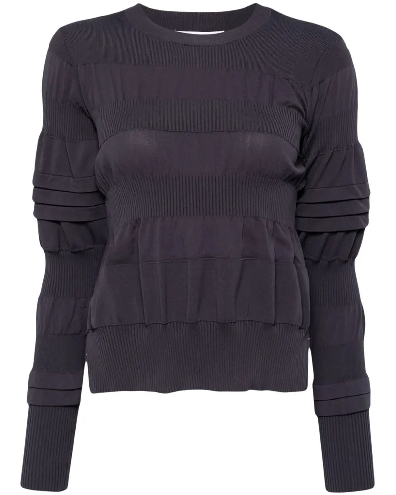 ENFÖLD Pullover mit geripptem Detail - Grau Grau