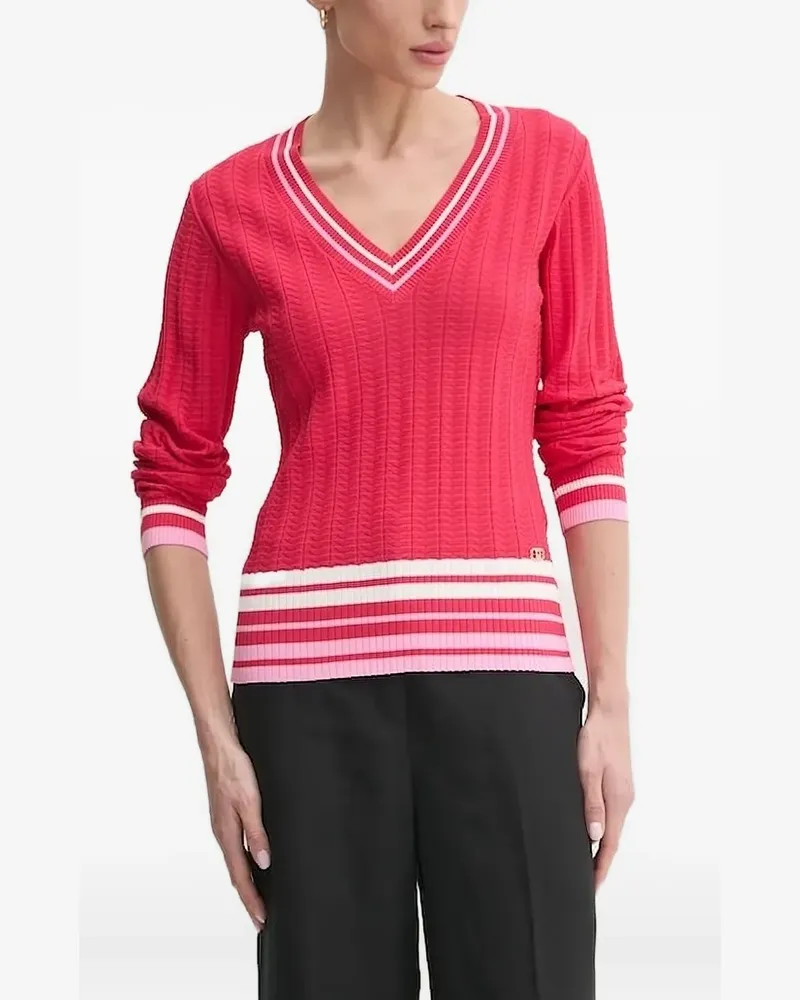 Liu Jo Pullover mit V-Ausschnitt - Rosa Rosa