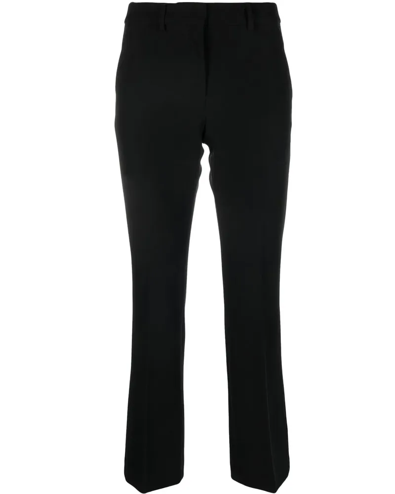 Seventy Cropped-Hose mit ausgestelltem Bein - Schwarz Schwarz