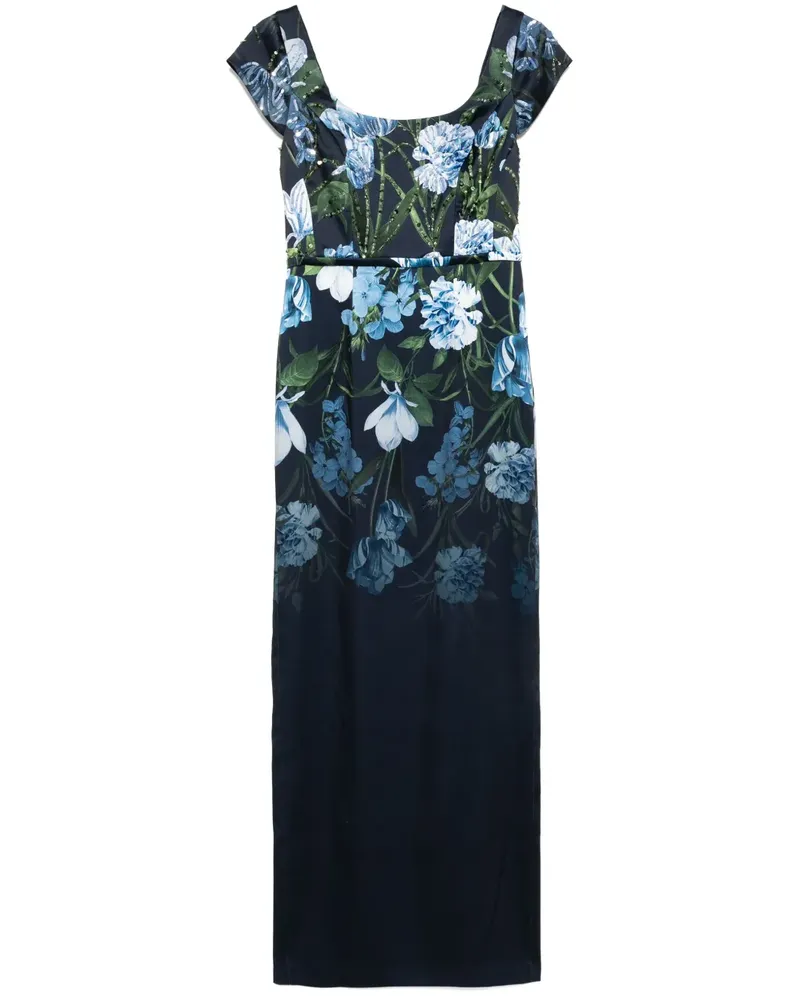 Sachin & Babi Verziertes Grace Abendkleid - Blau Blau