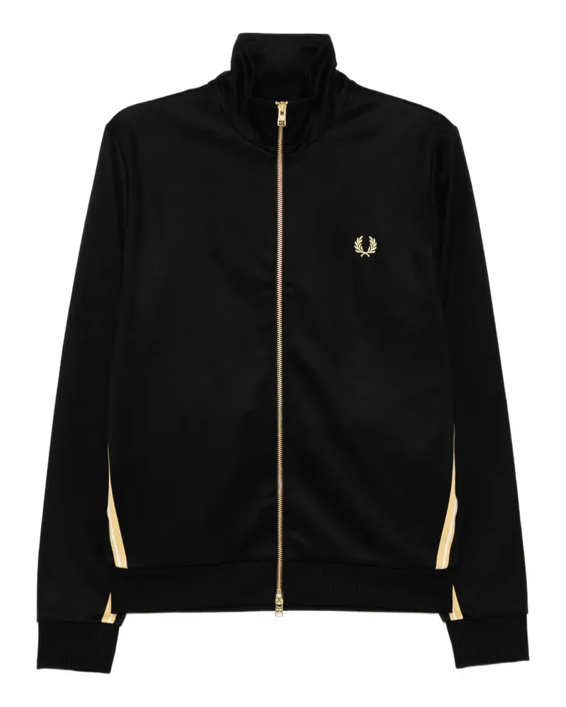 Fred Perry stripe tape track jacket - Schwarz Schwarz
