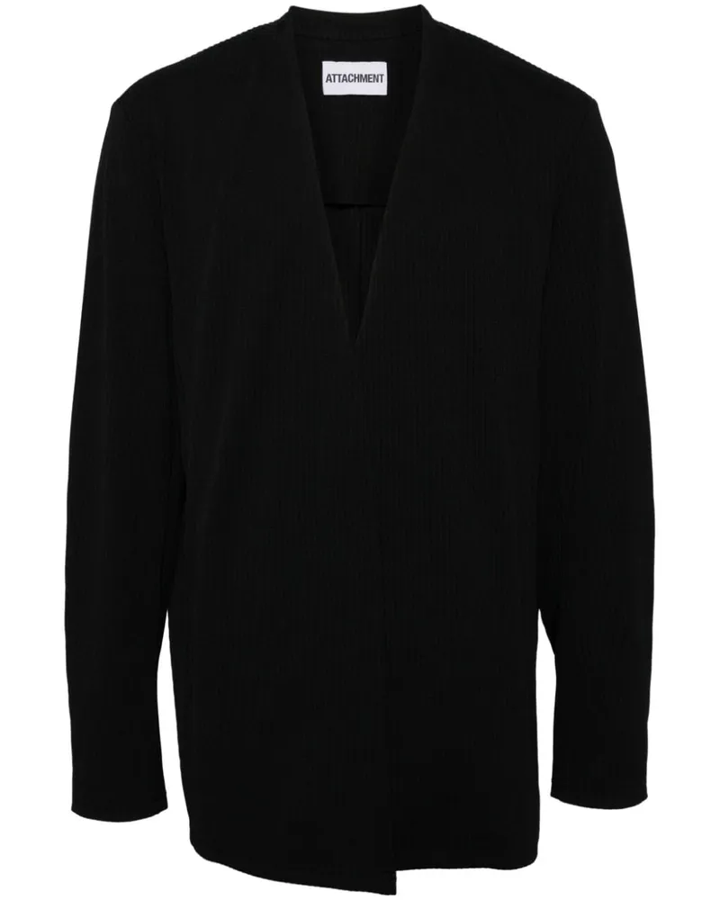 ATTACHMENT Cardigan mit V-Ausschnitt - Schwarz Schwarz