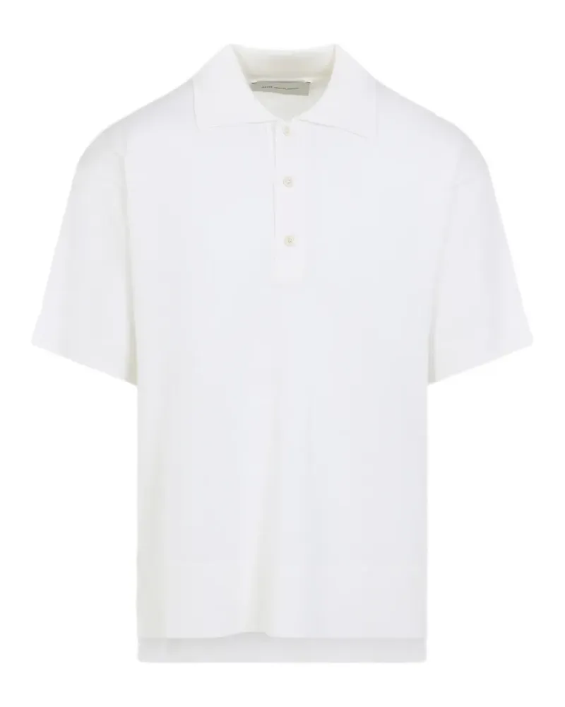 AMI Paris short sleeve wool polo shirt - Weiß Weiß