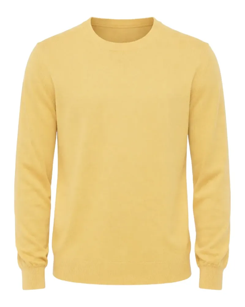 Brunello Cucinelli Kaschmirpullover mit rundem Ausschnitt - Gelb Gelb