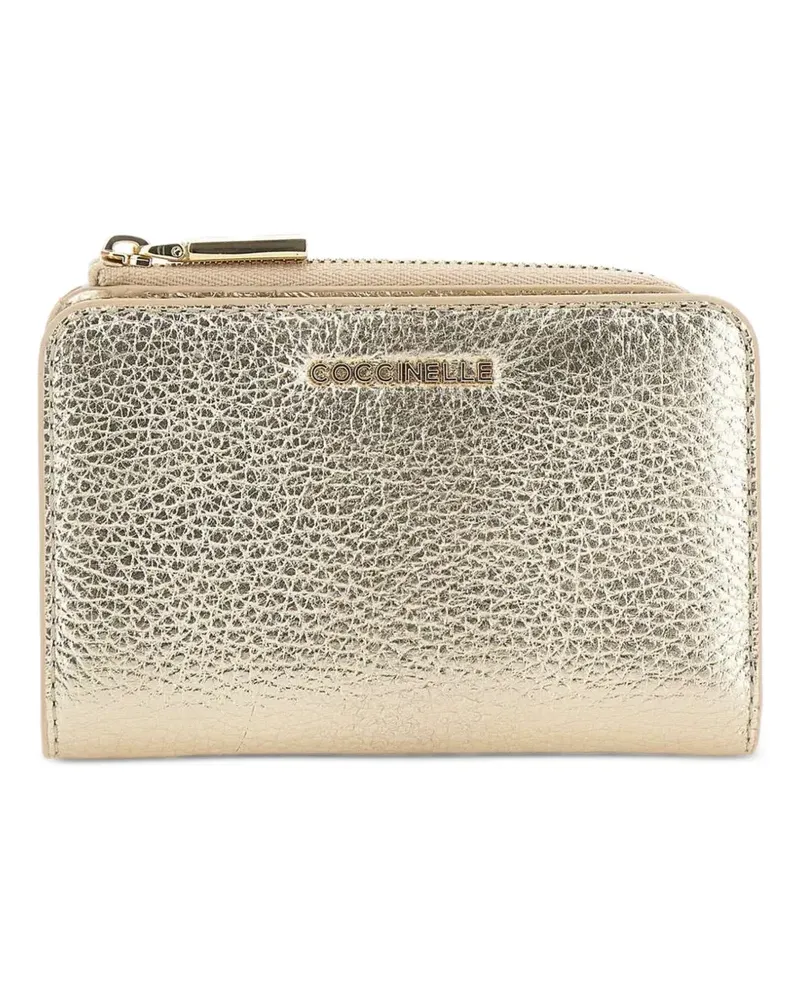 Coccinelle hammered leather wallet - Gold Gold